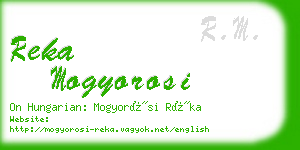 reka mogyorosi business card